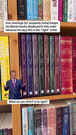 Ken Jennings has influenced me to rearrange my books #jeopardy #chroniclesofnarnia
