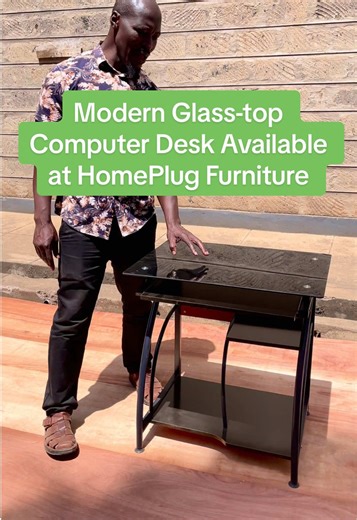 Modern Glass-top Computer Desk for Enhanced Productivity