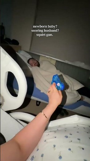 newborn baby? snoring husband? squirt gun 🔫 babies view 🐣 #babiesview