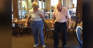 Elderly Couple's Vigorous Dance Moves To 'Uptown Funk' Steal The Show