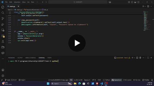 #codsoft #cybersecurity #python #passwordsecurity #hashing #desktopapplication #projectwork #learningbydoing | krushna patil