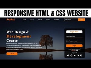 How To Create A Responsive Website using HTML & CSS | Step-by-Step Tutorial 2025 For Beginners