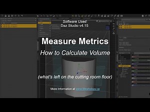 Daz Studio - How to Calculate Volume of a 3D Model