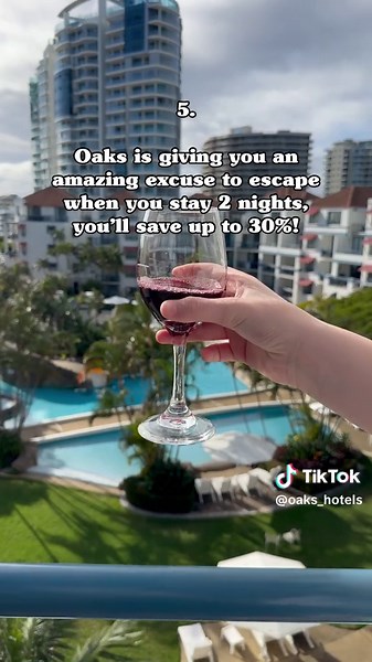 Any Excuse Will Do - Stay 2 Nights, Save up to 30%*! Little milestones deserve little trips! Whatever your win, big or small, we’re here to help you celebrate – because any excuse will do for a getaway. And just in case you needed another reason (as if you did!), here’s a great one: Stay 2 nights or more at Oaks and save 20%*. With over 57 locations to choose from, you could be toasting your 3.5-year friendversary on the Gold Coast, sipping wine on a vineyard tour in the Hunter Valley, or treati