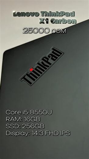 НОУТБУКИ | Ультрабуки | MacBook \ Широкий ассортимент on Instagram: "💻 Lenovo ThinkPad X1 Carbon 🔹 Процессор: Core i5-8550U 🔹 Оперативная память: 16GB 🔹 Накопитель: SSD 512GB 🔹 Экран: 14.3 FHD IPS 🔹 Графика: INTEL GRAPHICS 🔹 ОС: Windows 10 Pro ✅ Состояние: Б/У Состояние нового ноутбука ✅ Гарантия: 3 мес гарантии ✅ Сервисное обслуживание: 6 мес бесплатный сервис 🚚 Доставка: Бесплатная доставка 🎁 В подарок: Сумка, мышка и коврик 💵 Цена: 25000 c 📍 Адрес: ТЦ ЦУМ «Айчурек», 4 этаж, отдел А