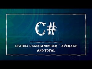 C# ~ Listbox Random number ~ average and total