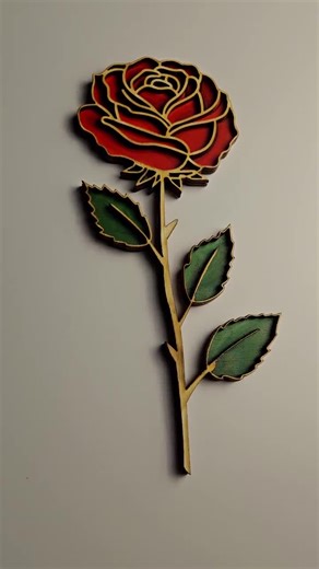 Laser Cut Long Stem Rose – SVG Digital Download | Layered Rose Vector for DIY Projects - Etsy