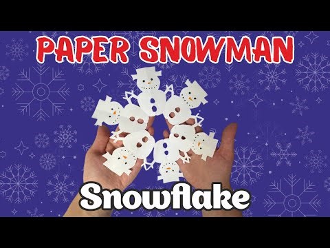Paper Snowman Snowflake ❄️ | Cozy Christmas Craft Step by Step ✨