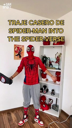 Improvisé el traje casero de Miles Morales (ITSV)🤟 #spiderman #spidermanintothespiderverse #milesmorales #cosplay #ivanspidey