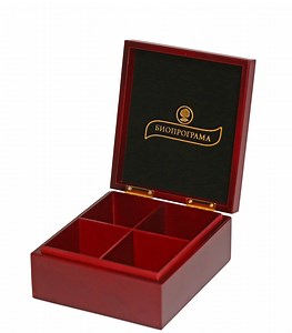 [Hot Item] Four Compartment Wooden Tea Gift Packaging Box, Tea Bags Storage Boxes