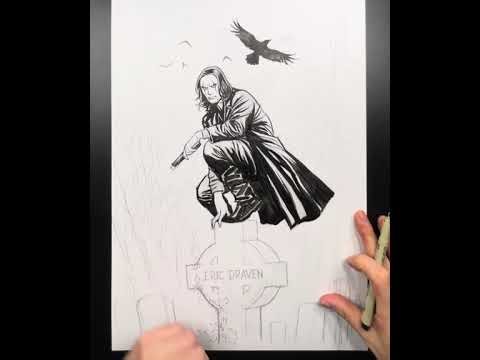 Frank Cho Inking Demo - The Crow