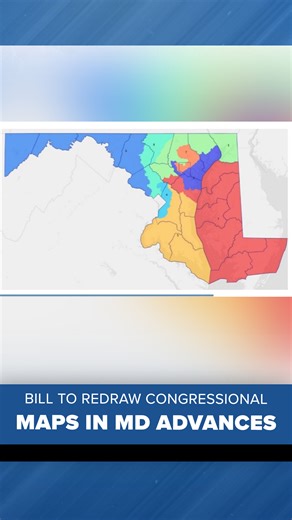 Maryland's House Rules committee advanced a bill to redraw the state's congressional map in a meeting Tuesday evening, sending it to the full House next. Governor Wes Moore is pushing for the bill to pass — joining Delegate and bill sponsor C.T. Wilson for the hearing to speak to the committee. "I have been very clear that if there was a national conversation happening right now about fair maps across this country, then Maryland would be a part of that conversation," Moore told the committee. An