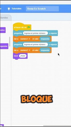 Cómo hacer una resta en Scratch !!! #scratch #shorts #algoritmo #programacion