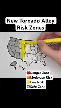 New Tornado Alley Risk Zones #usa #unitedstates #map #geography #states
