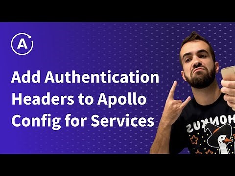 Add Authentication Headers to Apollo Config for Services