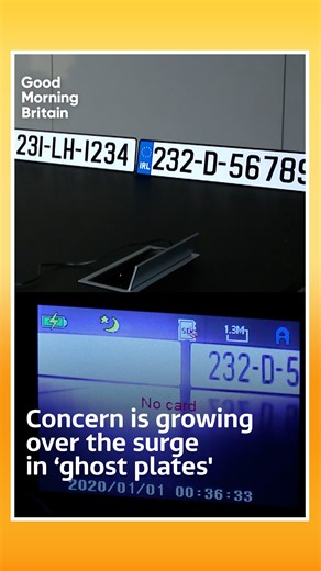 Under plans, dangerous drivers who use 'ghost' number plates—which cannot be read by police cameras—could face fines of £1,000 in the future. Research suggests around 1 in 15 motorists use reflective sprays and other techniques to modify licence plates. | Good Morning Britain
