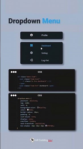 Amazing 🤩 Create Drop Down Menu Using Css#shorts #explore