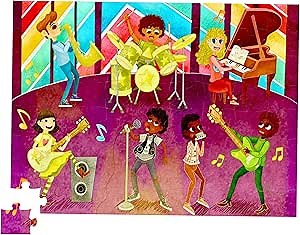Upbounders® 72-Piece Jumbo Floor Puzzle for Kids | Jigsaw Puzzle with Large Pieces & Storage Box | Multicultural Puzzle for Toddlers & Children (Musical Crossroads Theme)