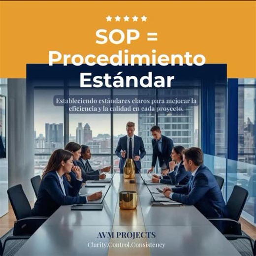SOP: La base de una operación eficiente Un SOP (Standard Operating Procedure) es una guía clara que explica cómo debe ejecutarse un proceso paso a paso. Su meta: consistencia, eficiencia y calidad. ¿Por qué son esenciales? ✔ Reducen errores ✔ Ahorrran tiempo y recursos ✔ Facilitan la capacitación ✔ Garantizan calidad y orden ✔ Previenen malentendidos ✔ Eliminan la improvisación Sin SOP: la empresa depende de personas, no de sistemas. Con SOP: la operación fluye con claridad, precisión y estabili