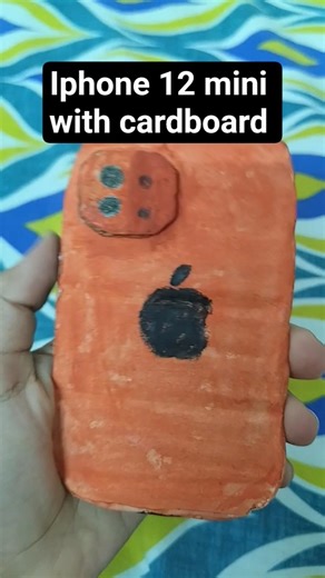 iphone 12 mini with cardboard #iphone #cardboard