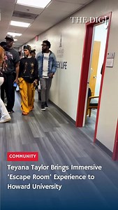 Hundreds of Howard University students packed into Blackburn Ballroom Monday afternoon for the album-release listening event for Teyana Taylor’s new project and short film, “Escape Room.” The program was titled “Escape the Mecca: A Listening Experience,” and co-sponsored by °1824, the Howard University Undergraduate Student Assembly (UGSA), and the university’s Office of Campus Life. Taylor recently underwent emergency vocal cord surgery and avoided lengthy remarks, but still took a few moments 