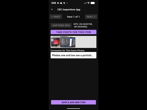 Video CEC Inspection app