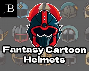 Fantasy Cartoon Helmets 2D by Beorgames