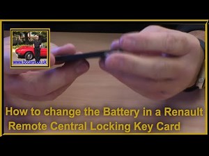 How to change the Battery in a Renault Remote Central Locking Key Card Using a Flat Head Screwdriver