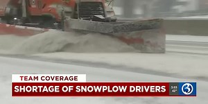 State DOT dealing with shortage of plow truck drivers ahead of winter