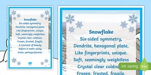 KS2 Snowflake Poem