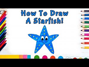 🌟 How To Draw A Starfish! (Art For Kids!) - Easy Step By Step Beginner Art/Drawing Lesson!
