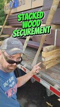 Stacked boards securement for flatbed trucking