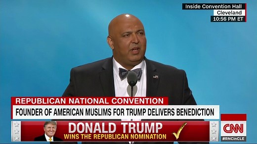 Founder of “American Muslims for Trump” offers prayers for Donald J. Trump to close out night 2 of the Republican National Convention. http://cnn.it/29Z1pDx | CNN