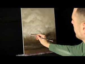 Tonal clouds and landscape painting by Tim Gagnon - Is It The Only Way - acrylic on canvas