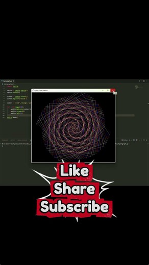 Create a Stunning Spirograph with Python Turtle! ✨ #Python #Coding