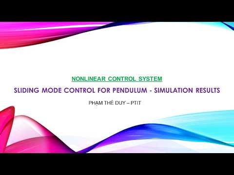 NCS 34c Sliding Mode Control for Pendulum Simulation Results