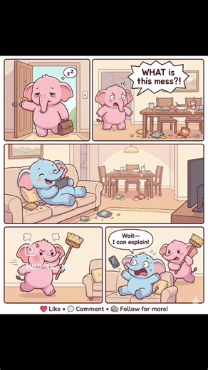 She Came Home Tired... He Was Gaming🐘 | Milo & Mimi