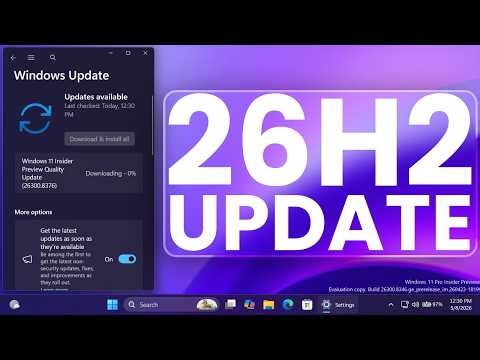 Windows 11 26H2 Build 26300.8376 - NEW Touchpad Features, File Explorer & Low Latency Profile