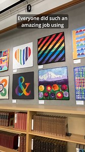 Check out the Portland Modern Quilt Guild's Mini Rainbow exhibit at Powell's Books Downtown location to see all the AMAZING quilts everyone made and be sure to scan the QR code to vote for your favorites. #pmqgrainbows #portlandmodernquiltguild #pmqg | Rose City Originals