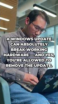 A Windows Update Broke It — You Can Take It Back