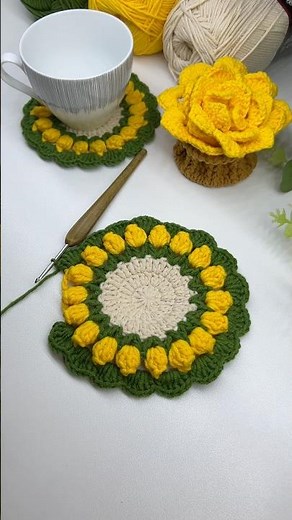 How To Crochet Coaster For Beginners #moclentivi #crochet #diy #handmade #tutorial #keychain