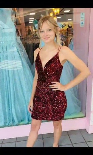 Tight Sequin Short Prom Dresses 2024