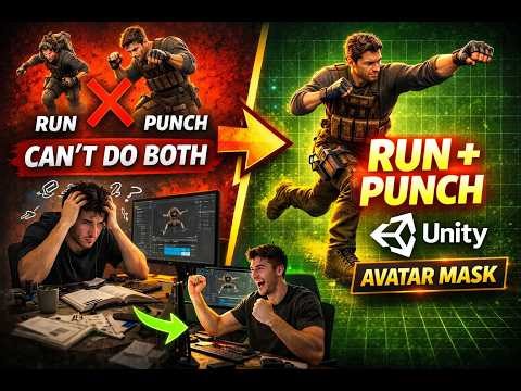 How to Play Two or more Animations at the Same Time in Unity (Avatar Masks Tutorial)