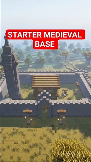 STARTER MEDIEVAL BASE 🏰 WATCH FULL VIDEO ON MY CHANNEL #minecraft