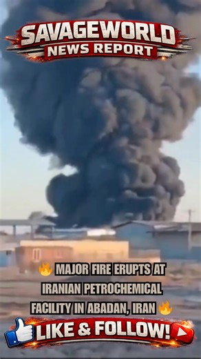 🔥 MAJOR FIRE ERUPTS AT IRANIAN PETROCHEMICAL FACILITY IN ABADAN, IRAN 🔥 A large industrial fire broke out today at a petrochemical facility in Abadan, located in the oil-rich Khuzestan Province of southwestern Iran. State media reported flames and thick black smoke rising high above the site as emergency crews rushed to contain the blaze. Firefighters were deployed quickly, but officials have not yet confirmed the exact cause of the incident. At this stage, there is no official confirmation re