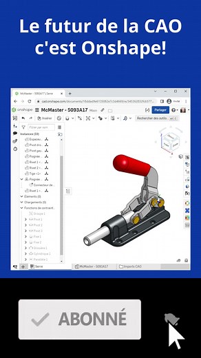 Onshape - Figer les pièces d'un assemblage #onshape #ptc #modelisation3d #cao #impression3d #trucsetastuces #fusion360 #solidworks #defi9090