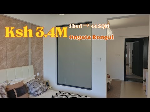 KSh 3.4M Modern 1-Bed Apartment Tour in Ongata Rongai | 44 sqm Pool & Rooftop #OngataRongai