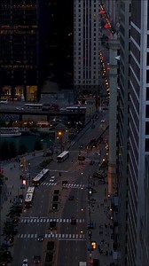 Chicago Nights ✨ | Stunning Downtown Skyline & Michigan Avenue Bridge View 🌃!#shorts #travel #city