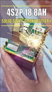 Assembly Process of a 4S2P 18.8Ah Solid-State Drone Battery Pack#ayaabms #customizable