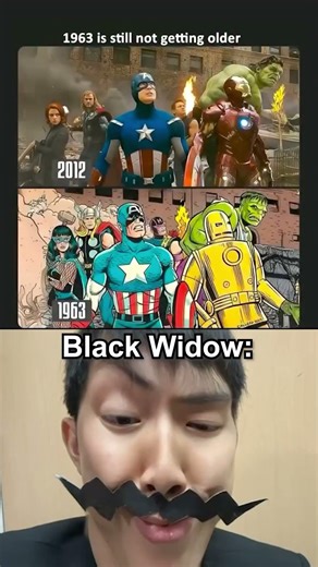 1963 Marvel Avengers and 2012 Marvel Avengers #shorts